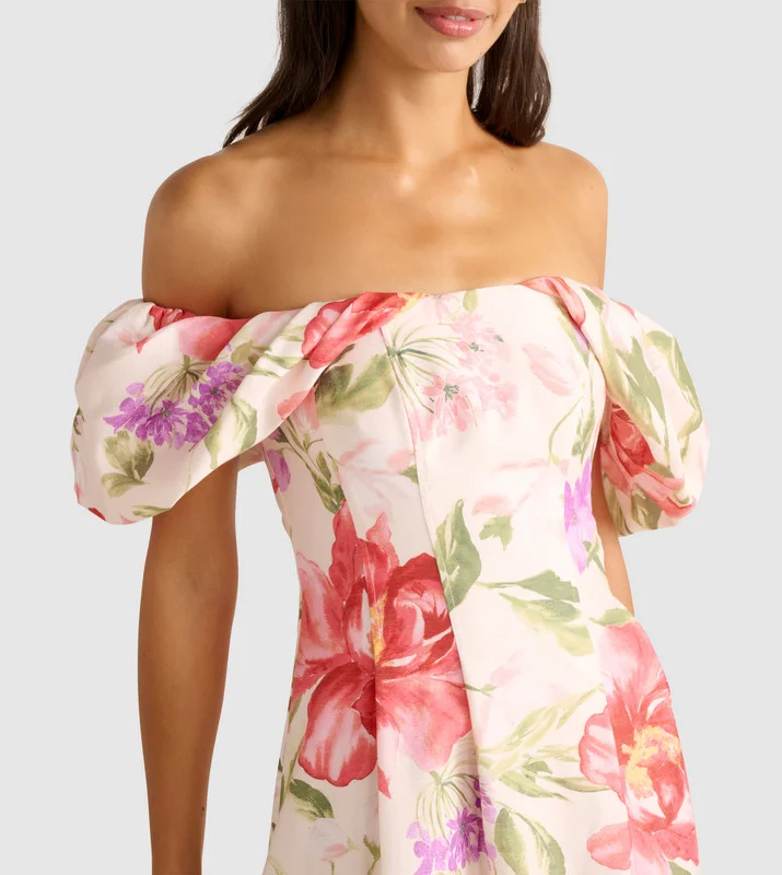 forever new  JANIE Off Shoulder Midi Dress for Women | Best Price UAE